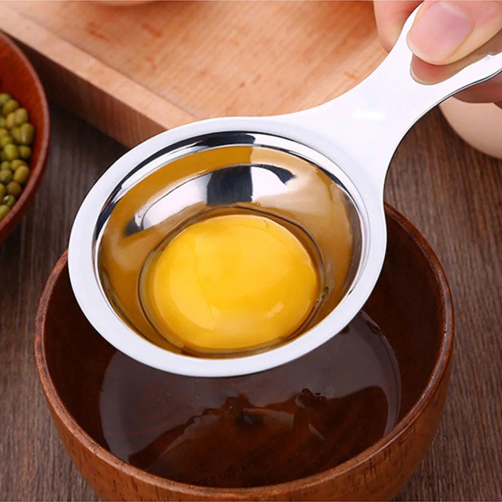 

2018 Kitchen Stainless Steel Tool Gadget Convenient Egg Yolk White Separator Divider Holder Sieve Cooking Tools Kitchenware fk4