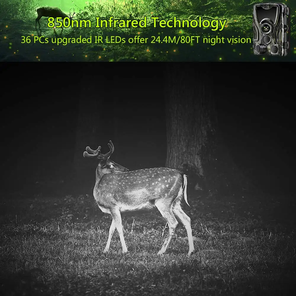 Hunting Camera 16MP Trail Camera Night Vision Photo Traps Camera Chasse Waterproof Wildlife Forest Camera Scouts HC801A (3)