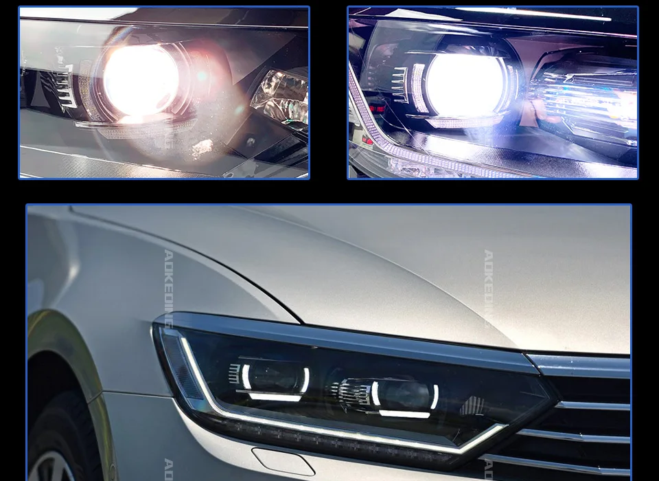 AKD автомобильный Стайлинг для VW Passat B8 светодиодный налобный фонарь- Magotan фары DRL Hid головной фонарь Ангел глаз биксеноновый луч аксессуары