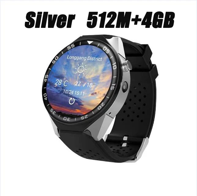 Смарт-часы RUIJIE S99C Android 5,1, Bluetooth, 3g, wifi, gps, sim-карта, сердечный ритм, умные часы с камерой МП, 1 ГБ, 16 ГБ, VS KW88 - Цвет: Silver 512M 4GB