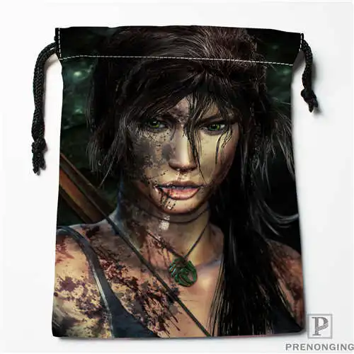 Пользовательские печати lara_croft_rebornDrawstring хозяйственные сумки дорожный мешочек для хранения плавать Туризм игрушка сумка унисекс мульти Size18-12-31-47
