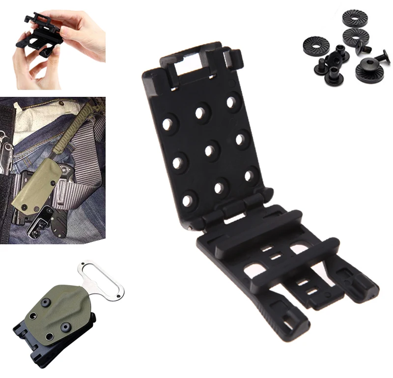 

K sheath Waist Clip Back Kydex Tool scabbard Kit Attach Clamp Belt Flashlight Outdoor Fish bushcraft Knife Hunt Camp Hike spike