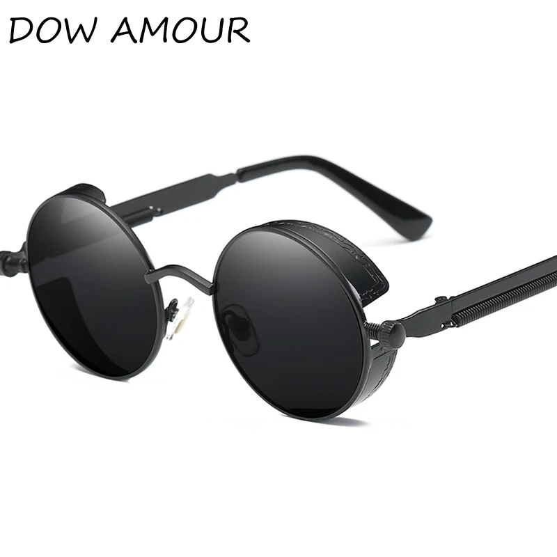 2017 стимпанк Круглый Винтаж Для женщин Солнцезащитные очки для в стиле панк Óculos De