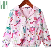 kids Girls Jackets Autumn Spring Hooded Unicorn Pattern Jacket Windbreaker For Girls Children Outerwear Clothes Trench Coat цена kids Girls Jackets Autumn Spring Hooded Unicorn Pattern Jacket Windbreaker For Girls Children Outerwear Clothes Trench Coat цены онлайн