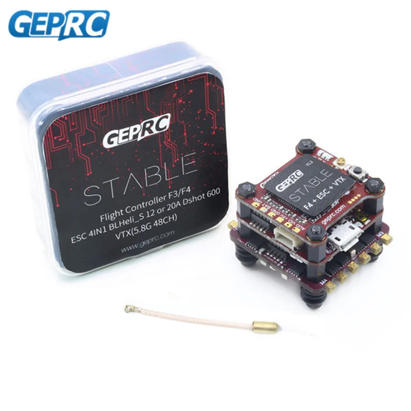 

Geprc 20x20mm Stable Flytower 20A BL_S ESC & Omnibus F4 Flight Controller & 48CH 25/100/200mW VTX
