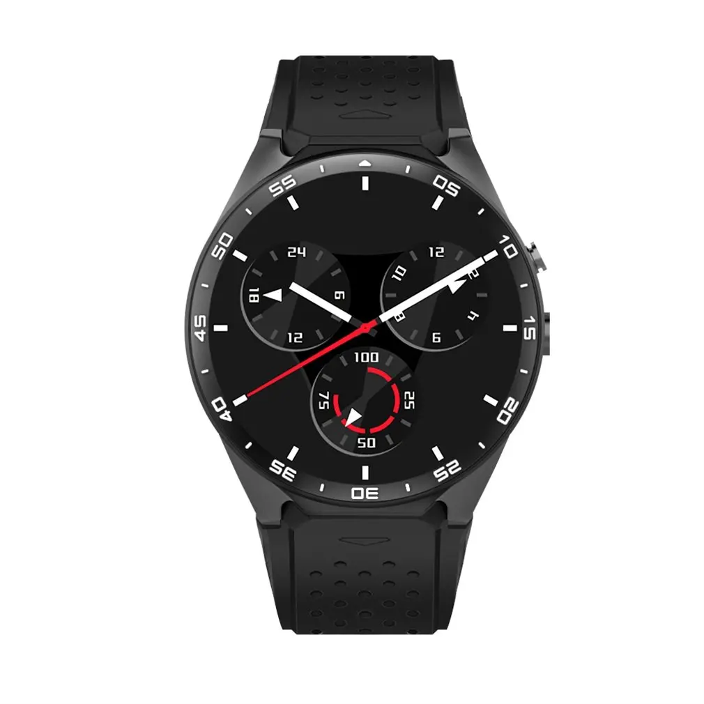 

KING-WEAR KW88 Smart Watch Pedometer Heart Rate Device Anti-lost for Android 5.1 iOS Support Wifi Black Tarnish/Black Gold