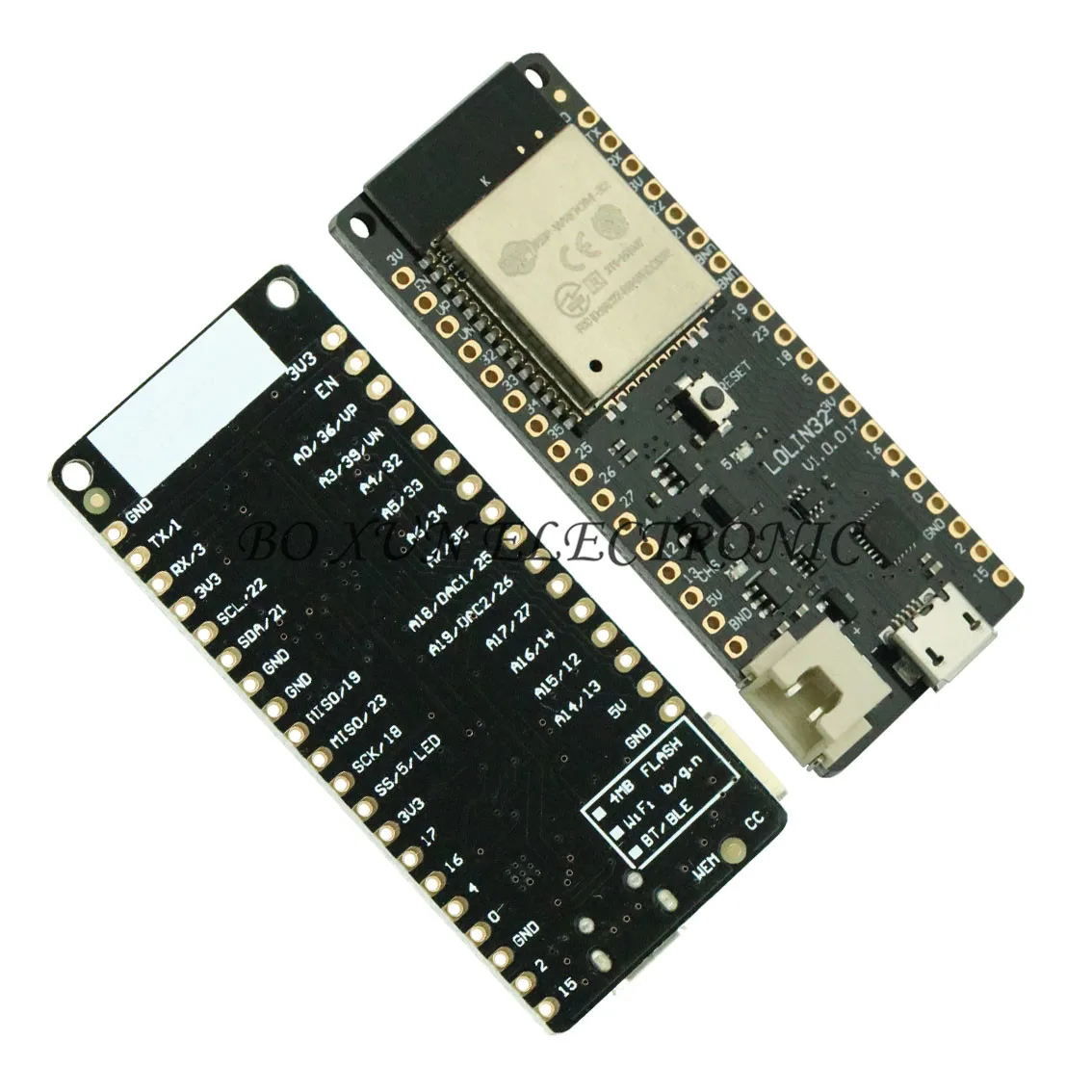 

Based ESP-32 ESP-WROOM-32 4MB Flash WEMOS Lolin32 V1.0.0 WIFI & Bluetooth Card