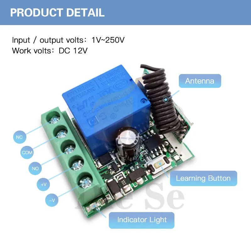 86 Wall Panel Switch 433 MHz Universal Remote Control DC12V 1CH rf Relay Receiver 3 button For Bedroom Ceiling Light Lamp Bulb 86 Wall Panel Switch 433 MHz Universal Remote Control DC12V 1CH rf Relay Receiver 3 button For Bedroom Ceiling Light Lamp Bulb