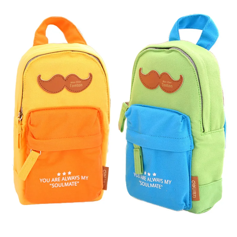 Schoolboy Creative Schoolbag Modeling Pen Bag Large Capacity Stationery Canvas School Supplies Pencilcase Pencil Case | Канцтовары для