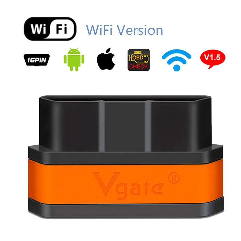 OBD 2 сканер Vgate Icar2 читатель кода ELM327 Bluetooth/Wi-Fi, OBD2 автомобильный диагностический инструмент Мини ELM 327 Wi Fi пульт дистанционного управления для Android/ПК/IOS - Цвет: WiFi Version