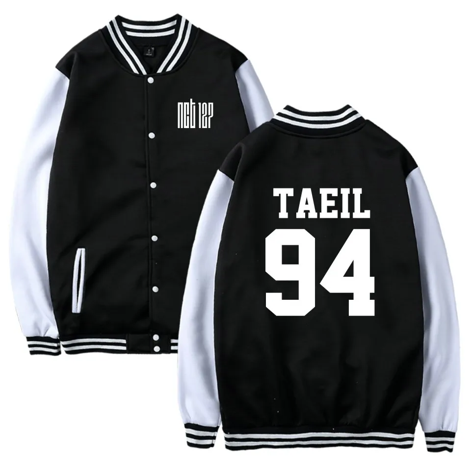 

WEJNXIN Kpop NCT U 127 Baseball Jacket Women Men Idol Group Album Streetwear Hip Hop Jacket Coat Member Name Print Fans Hoodies