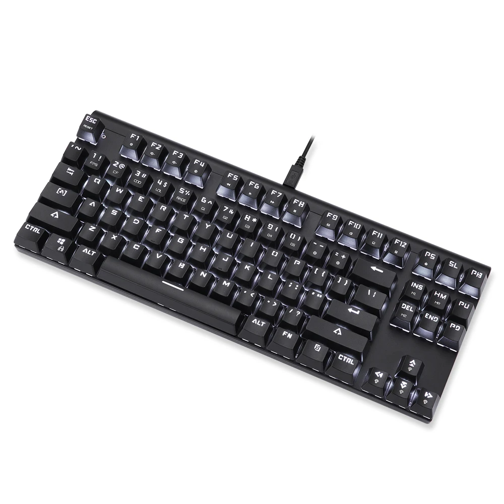 

New Original Motospeed CK101 RGB Light Ergonomic 87 Anti-ghosting Keys Blue/Red Switch Wired Mechanical Gaming Keyboard