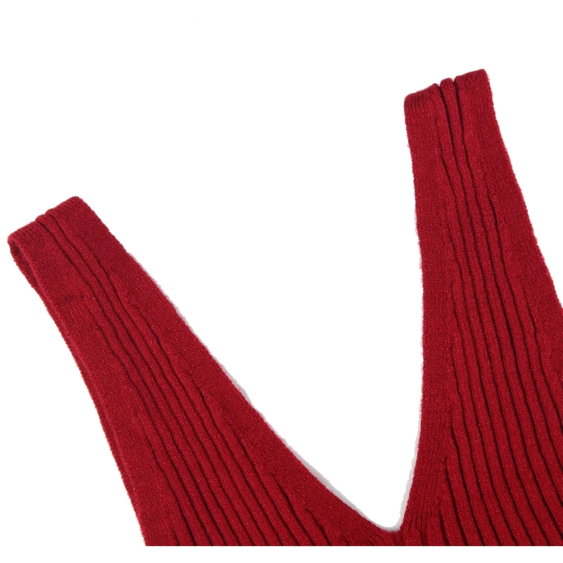 Простой Универсальный полосатый короткий вязаный жилет для женщин без рукавов с v-образным вырезом тонкий укороченный топ для отдыха TA02800054