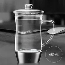 XIAOMAOTU 450ML 3rd Generation Rechargeable Smart Touch Office Hydrogen Water Bottle Ionizer Hydrogen Generator Glass Bottle