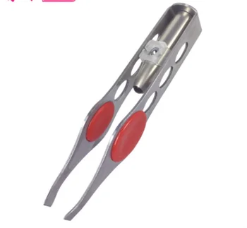 

Eyebrow Tweezers Lightweight Stainless Steel Handy LED Light Eyelash Eyebrow Hair Removal Tweezers Makeup Beauty Tool / 100pcs