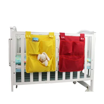 

Newborn Bed Hanging Storage Bag Baby Cot Bed Brand Baby Cotton Crib Organizer 45*35cm Toy Diaper Pocket For Crib Bedding Set