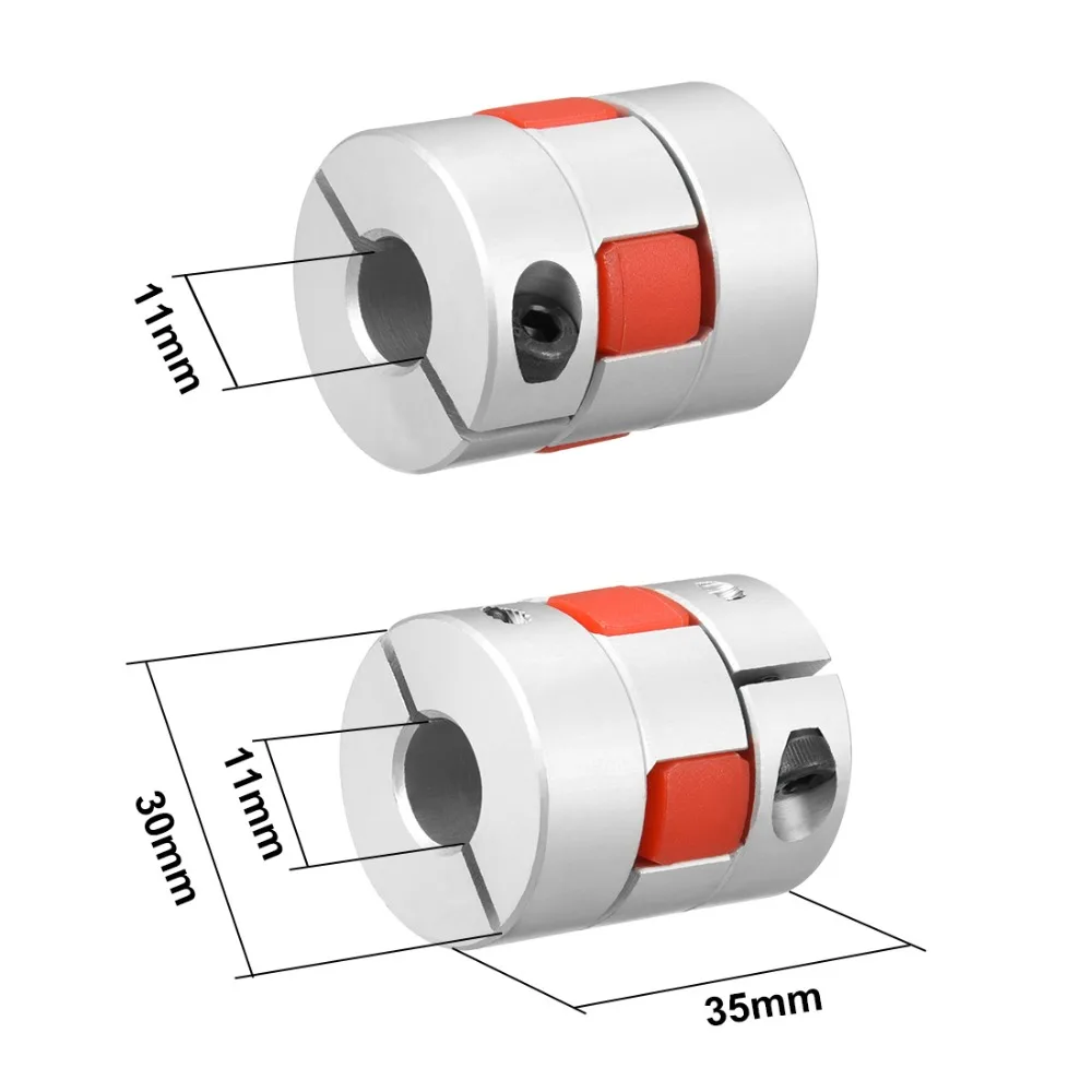 

Uxcell High Quality L35xD30 11mm to 11mm Shaft Coupling Bore Flexible Coupler Joint High Hardness for M4 Servo Stepped Motor