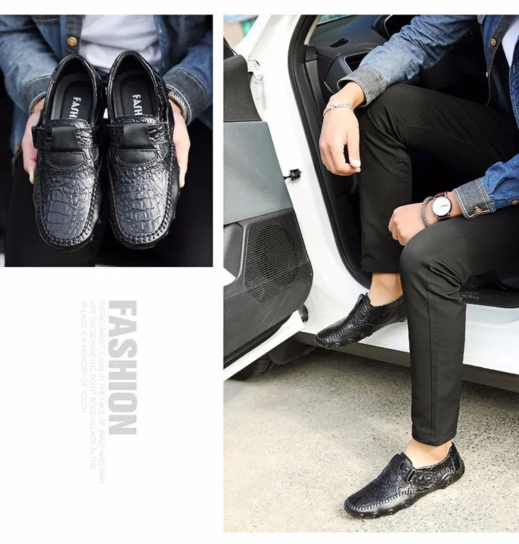 Новый дизайн, весна-лето 2017, мужские туфли на плоской подошве из мягкой спилка, мужские мокасины, лоферы для вождения, повседневная обувь