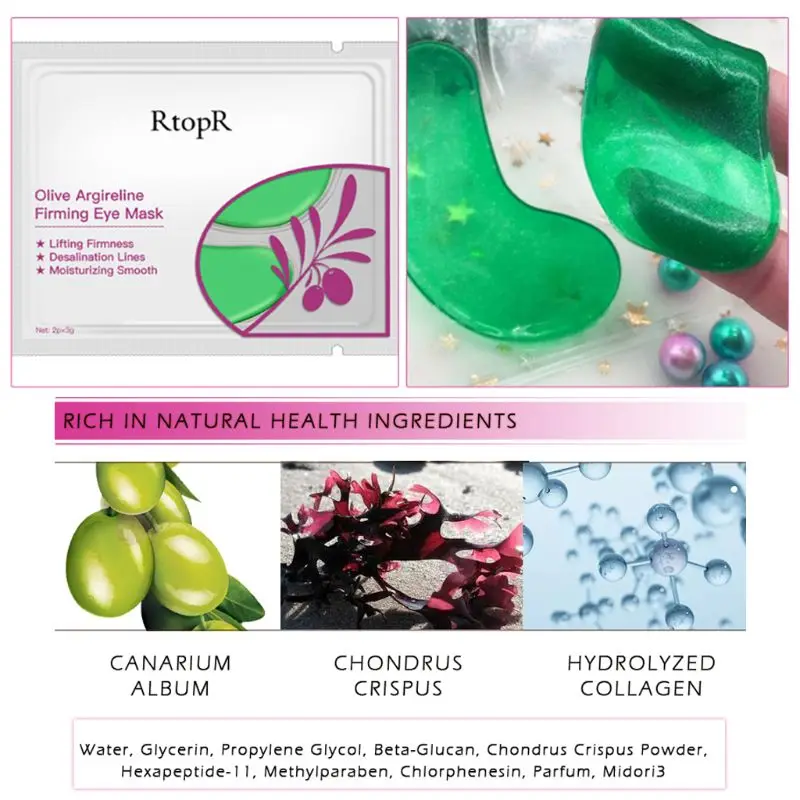 

Eye Mask Nose Strip Vitamin C Hydrating Mango Olive Eliminate Dark Circles Whitening Anti-aging Firming Eye Patch Skin Care