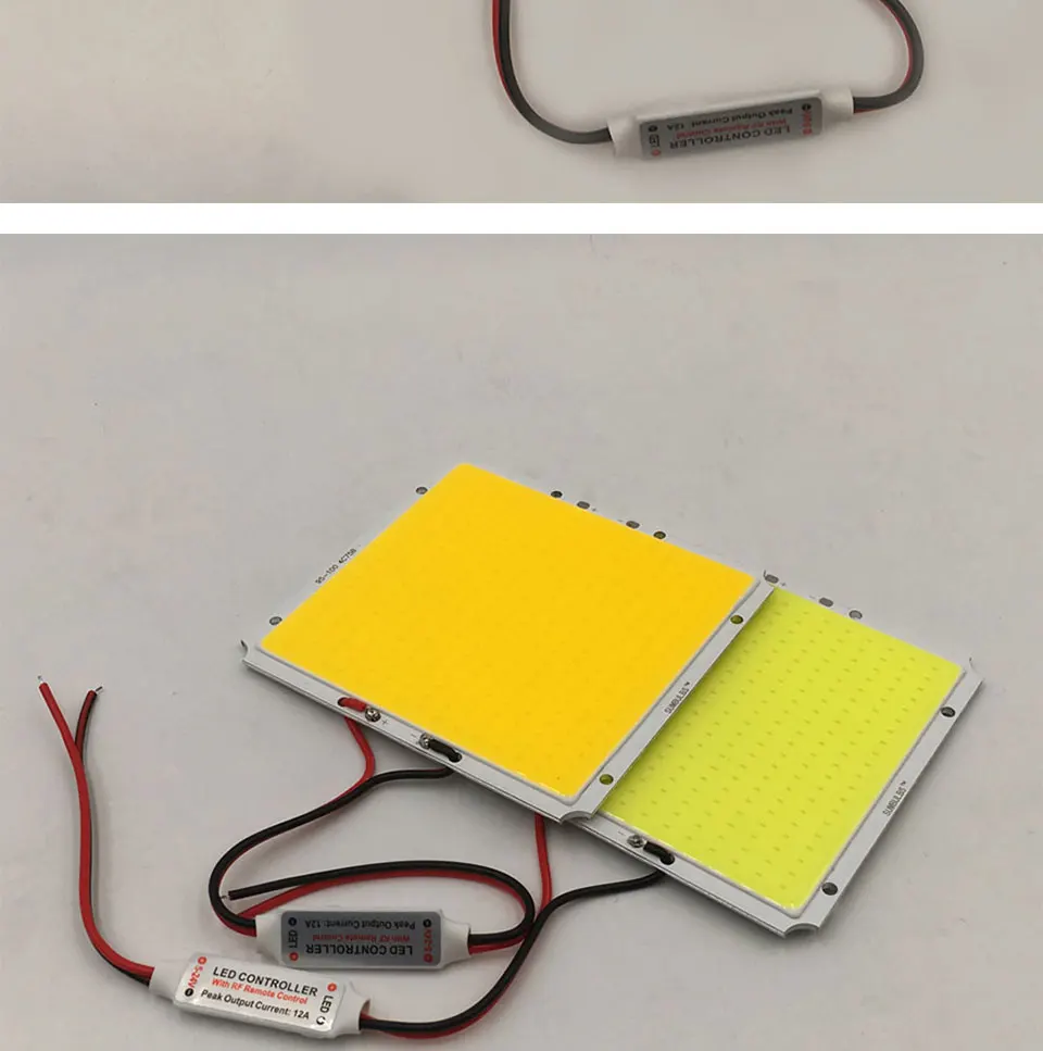 100 мм квадратный 12 В 50 Вт COB светодиодный светильник с диммером Теплый Холодный белый флип-чип COB Диммируемый светодиодный светильник для DIY наружный светильник ing Bulb