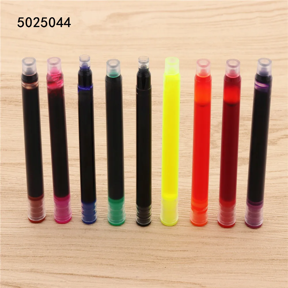 

5psc colors High quality ink fountain Pen portable pen ink quality is not hurt pen Ink refill cartridge school office supplies