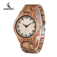 Бобо птица V-G23 Зебра деревянные часы мужские люксовый бренд кварцевые деревянные наручные часы с японским механизмом relogio masculino