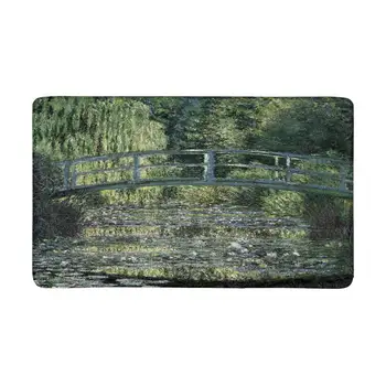 

Waterlily Pond Green Harmony Indoor Doormat Latex Backing Non Slip Door Mat Entrance Rug