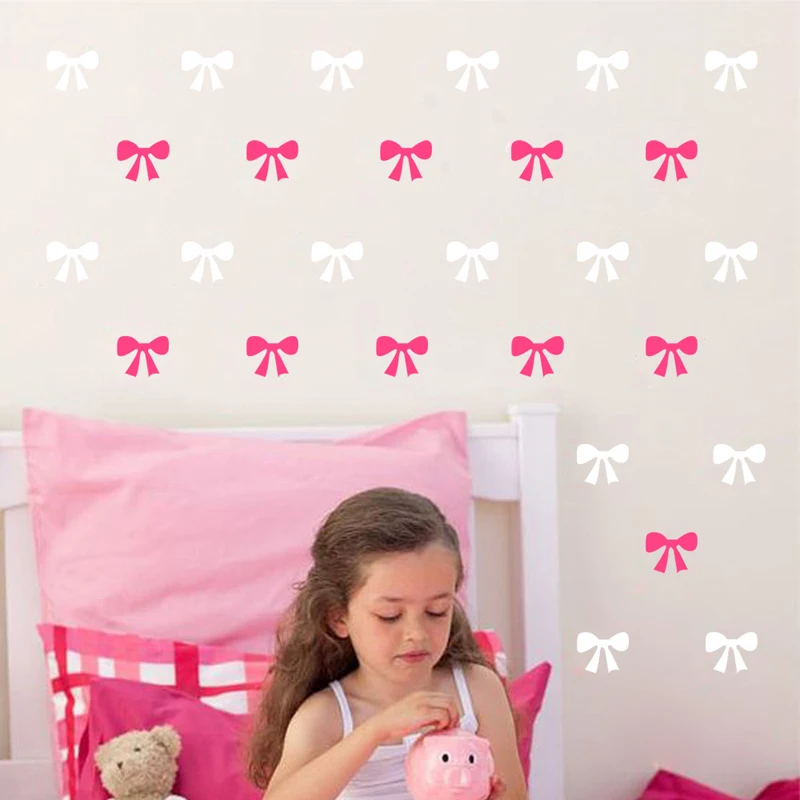 Tofok 9 قطعة/المجموعة Bowknot ملصقات الحائط الشمال بسيطة نمط المنزل الديكور الأطفال غرفة المعيشة غرفة طالب عنبر جدار الشارات