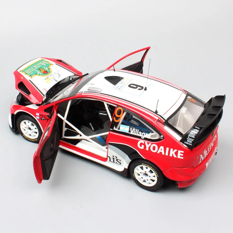 Малыш 1 18 Sunstar большой Ford RS WRC 2008 ралли Acropol Спортивные Гонки № 9 F. Villagra литье под давлением модель автомобиля масштаб игрушка в подарок