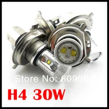Высокая Мощность 30 Вт H4 светодиодный свет H7 H11 CREE чипы XB-D светодиодный автомобиль противотуманные, для переднего света дневного света лампы