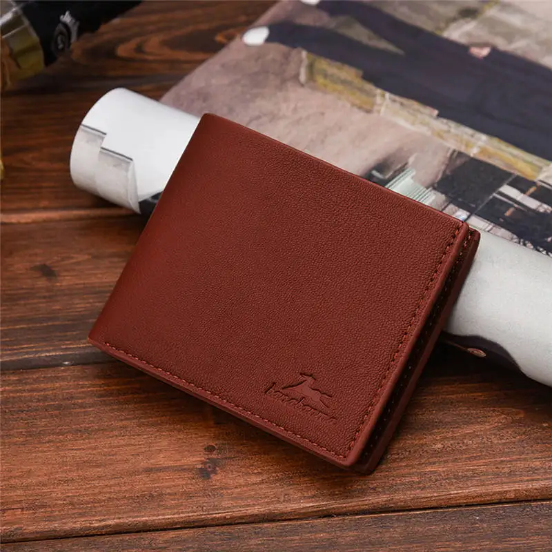  Men Solid Color Vintage Open Lichee Pattern Multi Card Position Wallet clutch portfel cuzdan billetera carteira 40MA1211