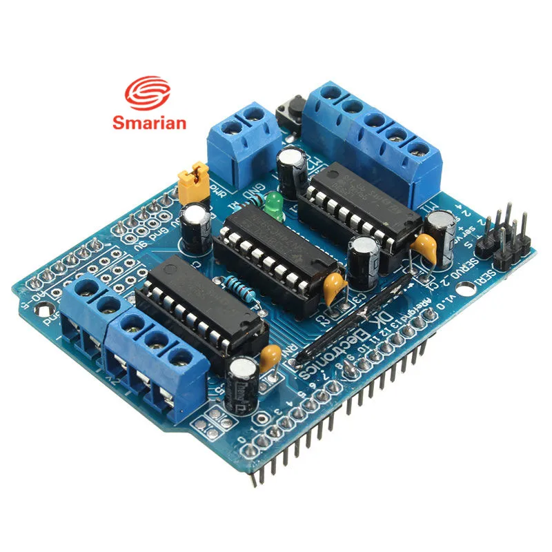

Official Smarian Motor Drive Shield L293D Module for Arduino Duemilanove Mega / UNO diy rc toy kit electroincs develop learing p