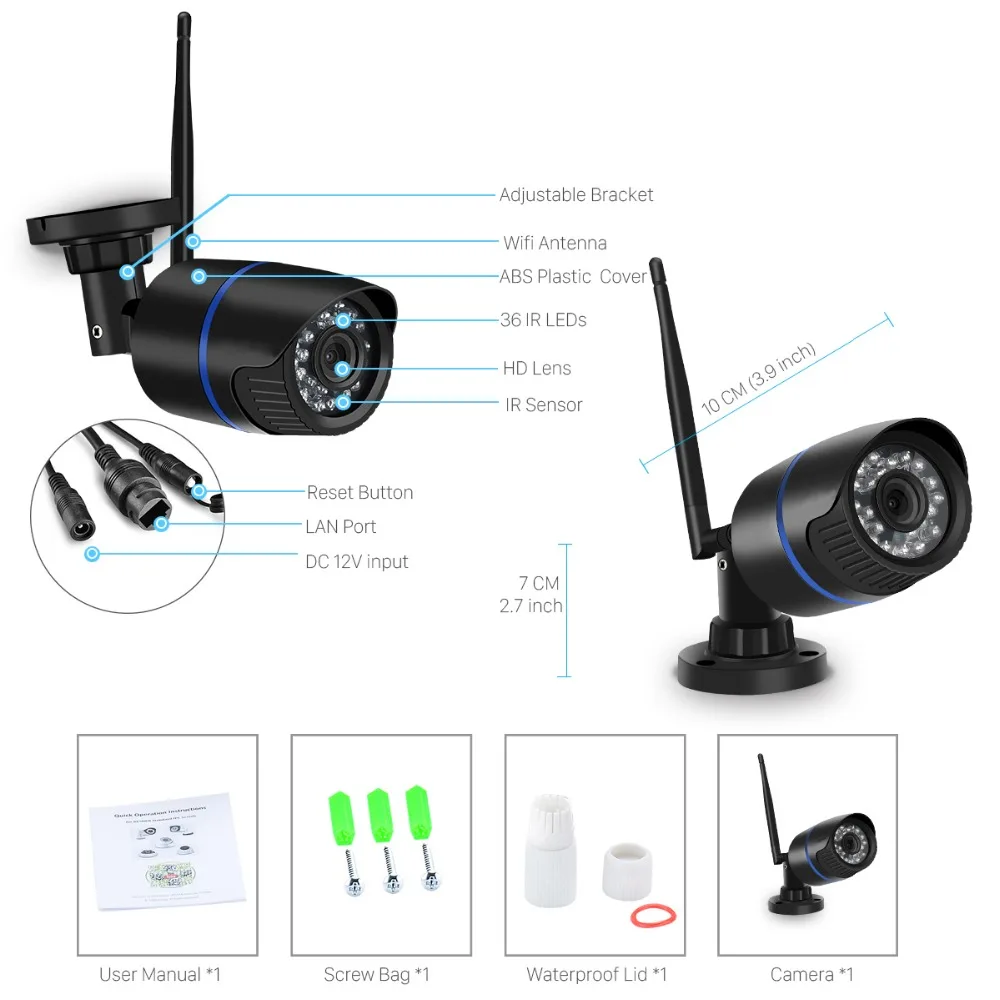 Besder Yoosee IP камера Wifi 1080P 960P 720P ONVIF Беспроводная Проводная P2P CCTV Bullet уличная камера с разъемом для карты MiscroSD Max 64G