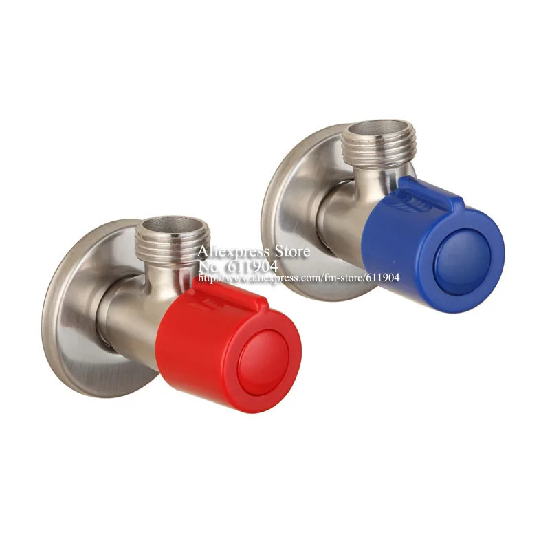 

1/2 Inch x 1/2 Inch Male Connections Stainless Steel Angle Stop Valve Hot&Cold 3831115