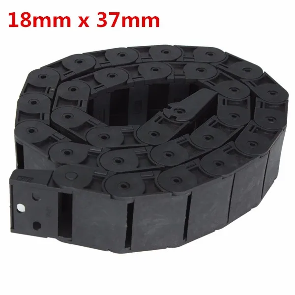 

1m Long 40" Plastic Open R38 18mm x 37mm Wire Carrier Drag Chain Nested Black Chains