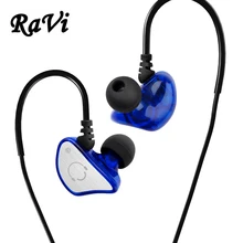 RAVI Sports Running Headphones In Ear Monitor Earphone Stereo Earbuds Hifi Headset Headphones With Mic fone de ouvido For Phone