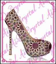 Top Quality 2016 Women Shoes handmade crystal High Heels Sexy closed Toe Wedding Shoes