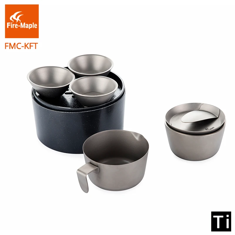 

Fire Maple Titanium Kung Fu Tea Set Camping Equipment Ultra Light Outdoor Camping Pouring Filtering Drinking Cup 208g FMC-KFT