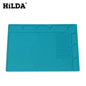 

HILDA Mat Silicone Heat Gun Soldering Station Heat-resistant Soldering Mat Maintenance Platform Insulation Pad Repair Tools