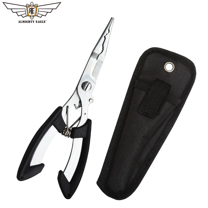 ALMIGHTY EAGLE Fishing Pliers fish line Cutter Scissors Mini fish hook remover Multifunction tools New Black Blue Beak jaw