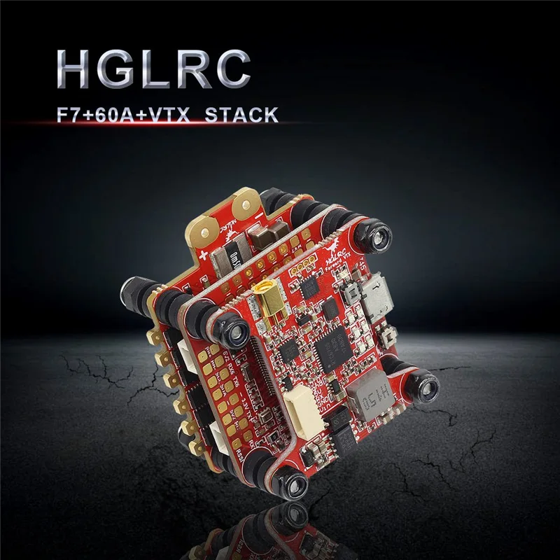 HGLRC FD F7 Dual 60A 3-6S BL32 4в1 VTX 400 МВт стек управления полетом и DinoShot 60A Blheli_32 3-6S 4в1 ESC для радиоуправляемого дрона квадрокоптера