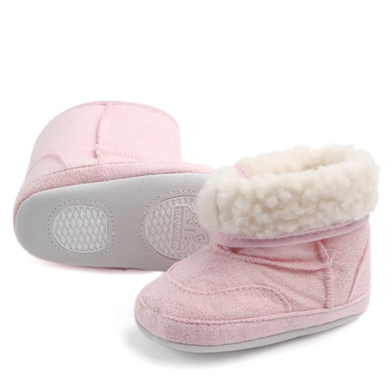Зимняя теплая детская обувь Домашние тапочки для новорожденных мальчиков и девочек, для детей ясельного возраста зимние сапоги для детей с имитацией искусственного меха 4