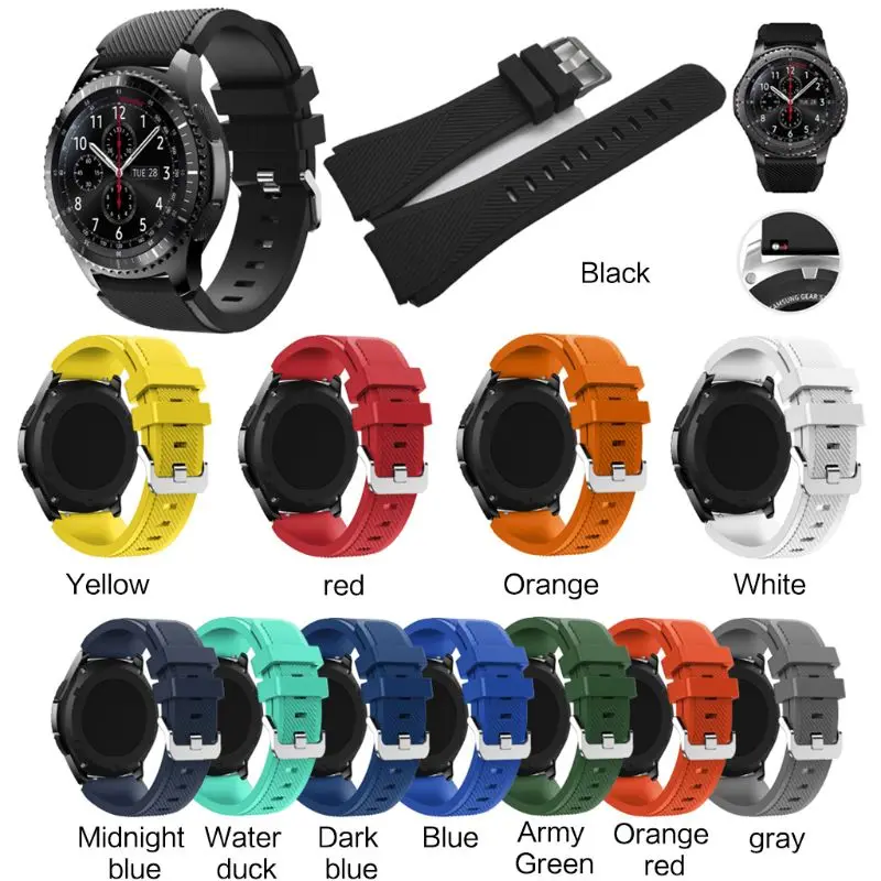 

Soft Silicone Replacement Watch Band Wrist Strap Sport Watch Bracelet Belt For Samsung Galaxy Watch 46MM/Samsung Gear S3
