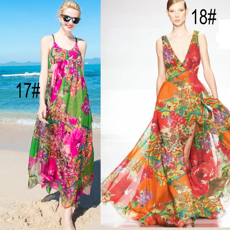 Модная шелковая шифоновая ткань с принтом тутового шелкопряда для платья, 24 дизайна на выбор, шелк