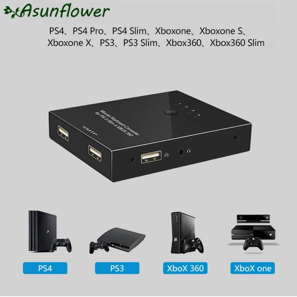 

Asunflower PS4 Mouse Keyboard Adapter Xbox FPS Game Converter For PS4 Pro Cable Slim PS3 XBOX ONE 360 Switch FPS Game Controller