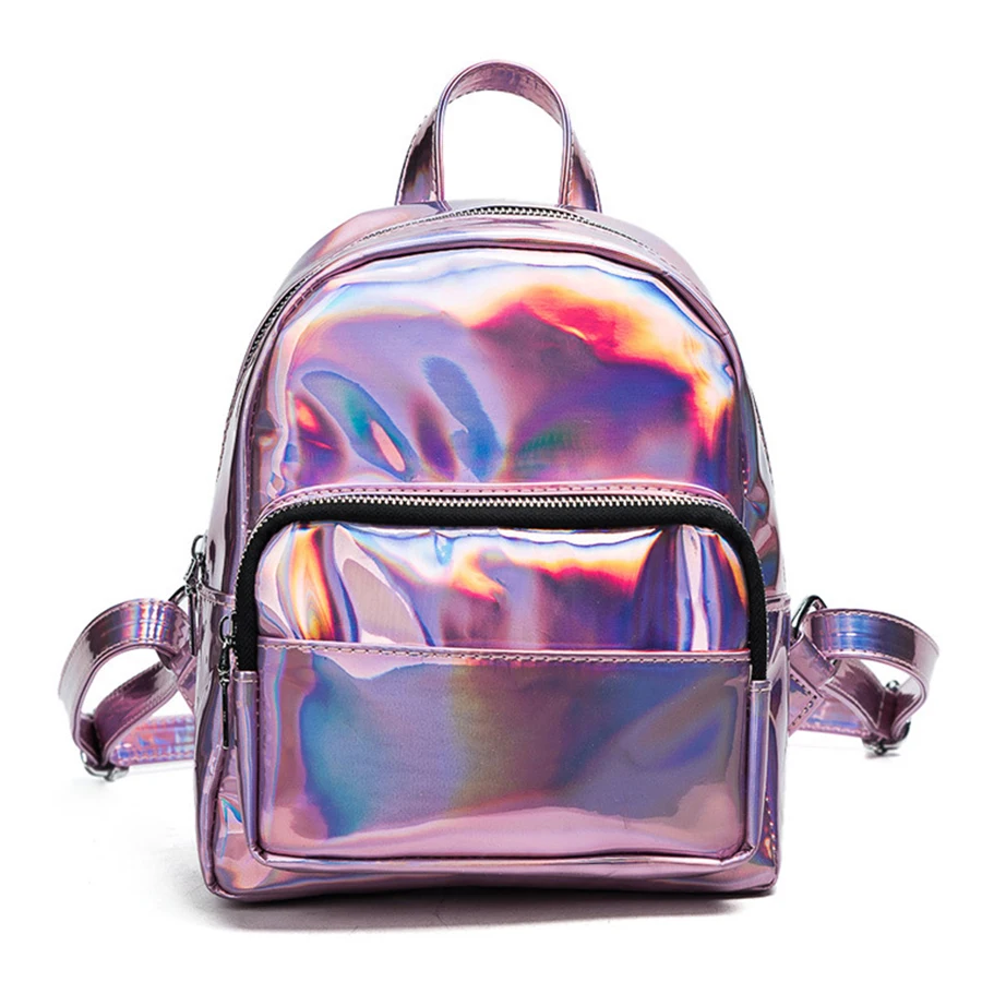 

Korean Style Female Backpack Women Laser PU Travel Backpacks Candy Color Student Small School Bags Waterproof Travel Rucksack