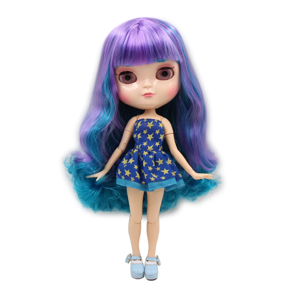 

icy doll azone body natural skin purple and blue hair bjd 1/6 30cm BL4302/7216