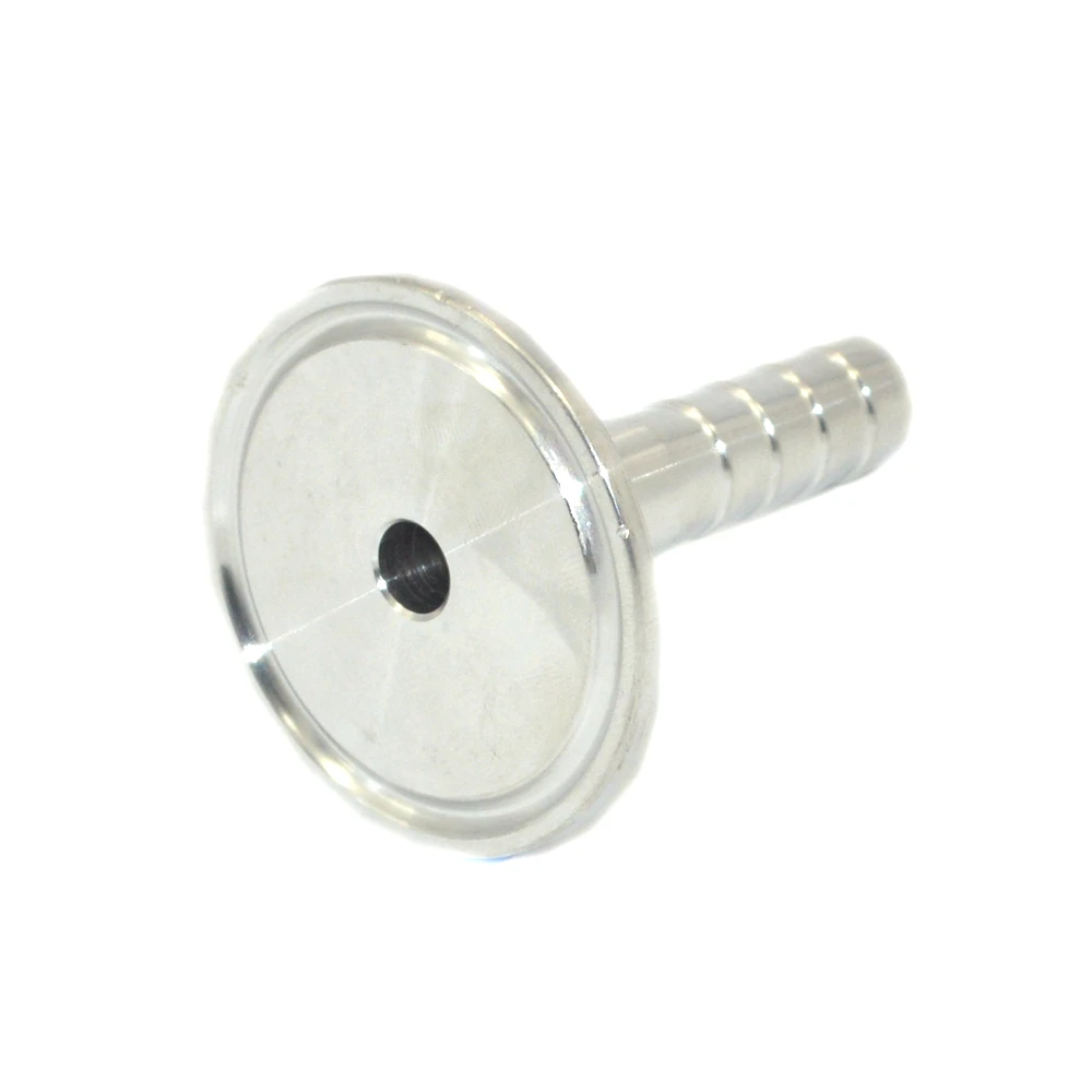 10mm OD Metal Hose Quick Connector Sanitary Barb Pipe Fitting Tri Clamp