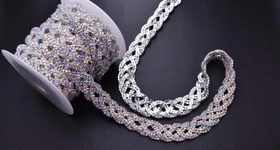 AB color Rhinestone trims HF-711 (10)