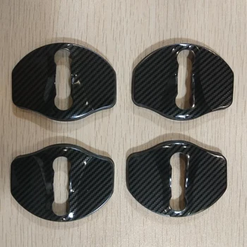 

4pcs Stainless Steel Car Door Lock Trim Sticker Set For Tesla Model 3 2018-2019